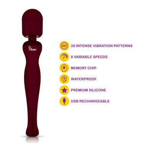 Sultry - Ruby - Intense Handheld Wand Massager - MyPleasure