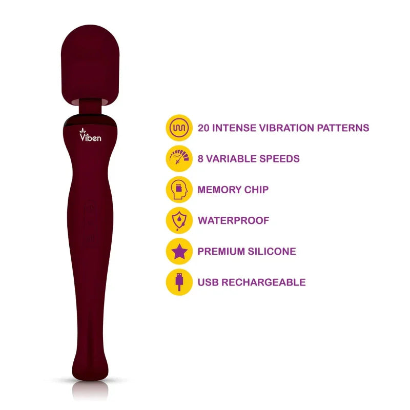 Sultry - Ruby - Intense Handheld Wand Massager - MyPleasure