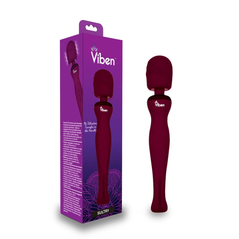 Sultry Ruby Intense Handheld Wand Massager - Award-Winning, Powerful and Ergonomic Design for Deep, Soothing Massages, Ideal for Effective Stress Relief and Relaxation