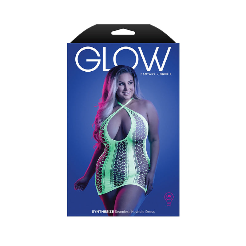 Synthesize Seamless Keyhole Dress - Queen - Neon  Green
