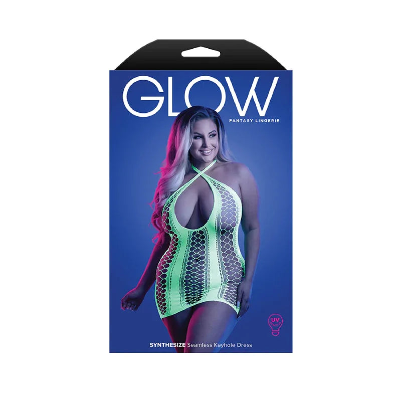 Synthesize Seamless Keyhole Dress - Queen - Neon Green - MyPleasure