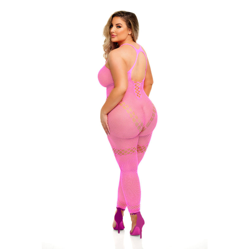 Take You There Bodystocking - Queen Size - Pink