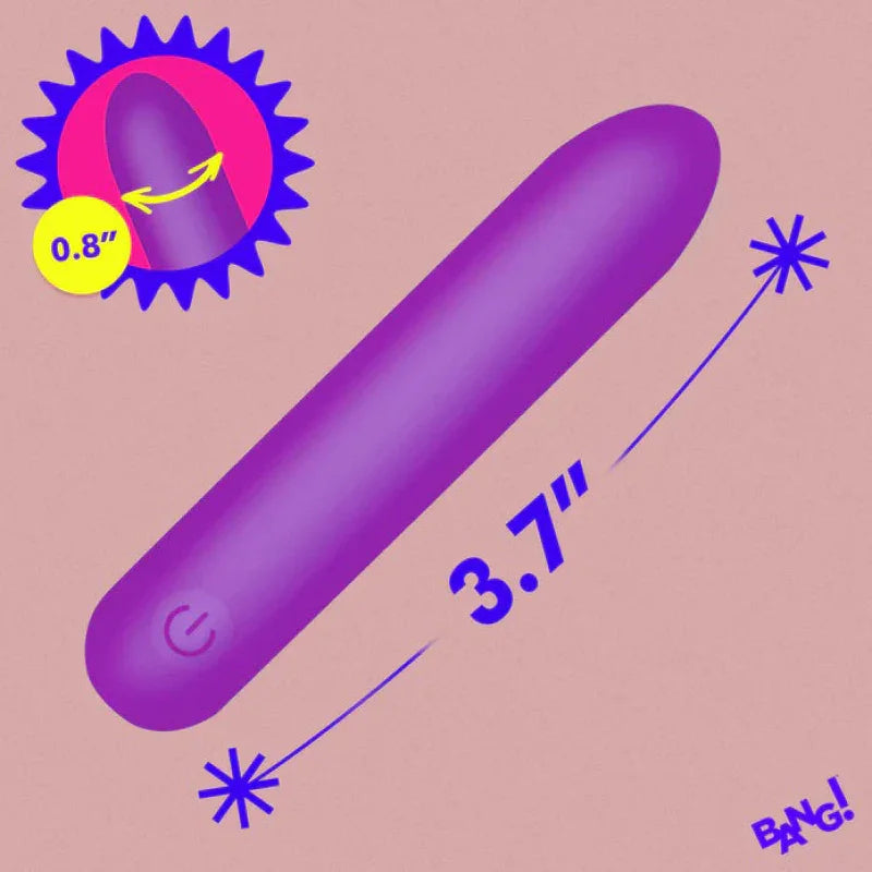 Tapered Flexible Silicone Bullet - Purple - MyPleasure