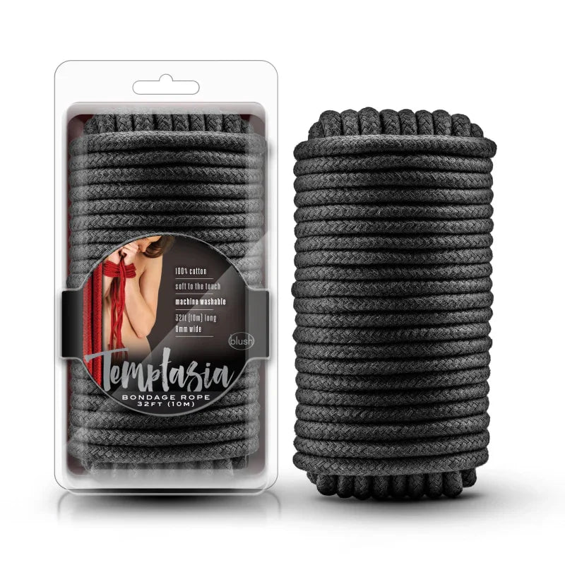 Temptasia - Bondage Rope - 32 Feet - Black - MyPleasure