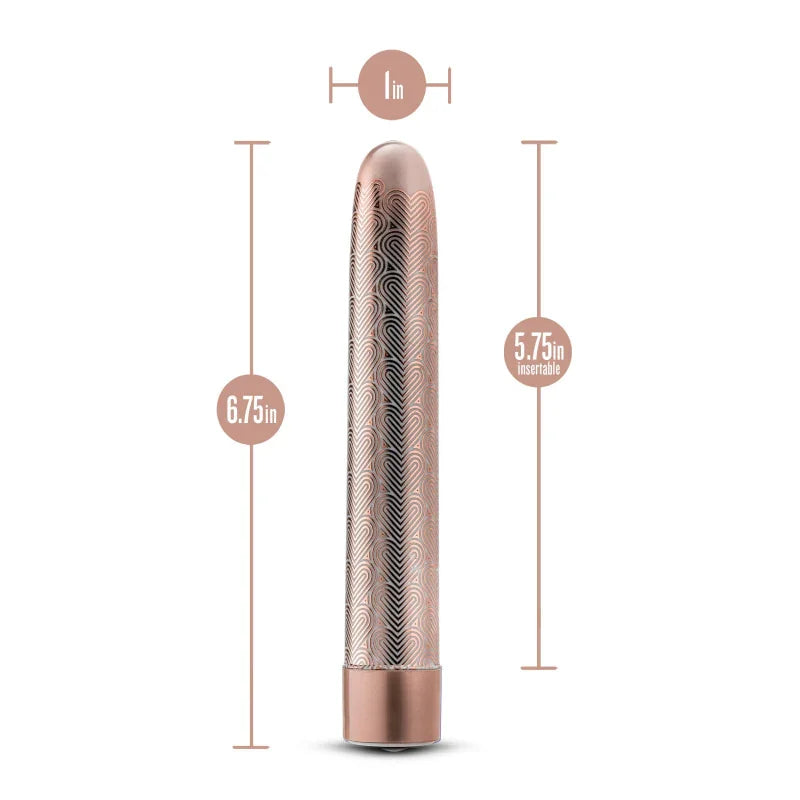 The Collection - Lattice - 7 Inch Rechargeable Vibe - Rose Gold - MyPleasure