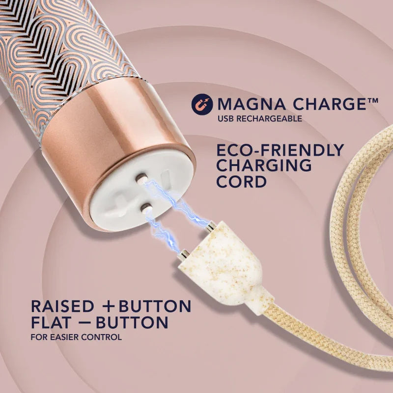 The Collection - Lattice - 7 Inch Rechargeable Vibe - Rose Gold - MyPleasure