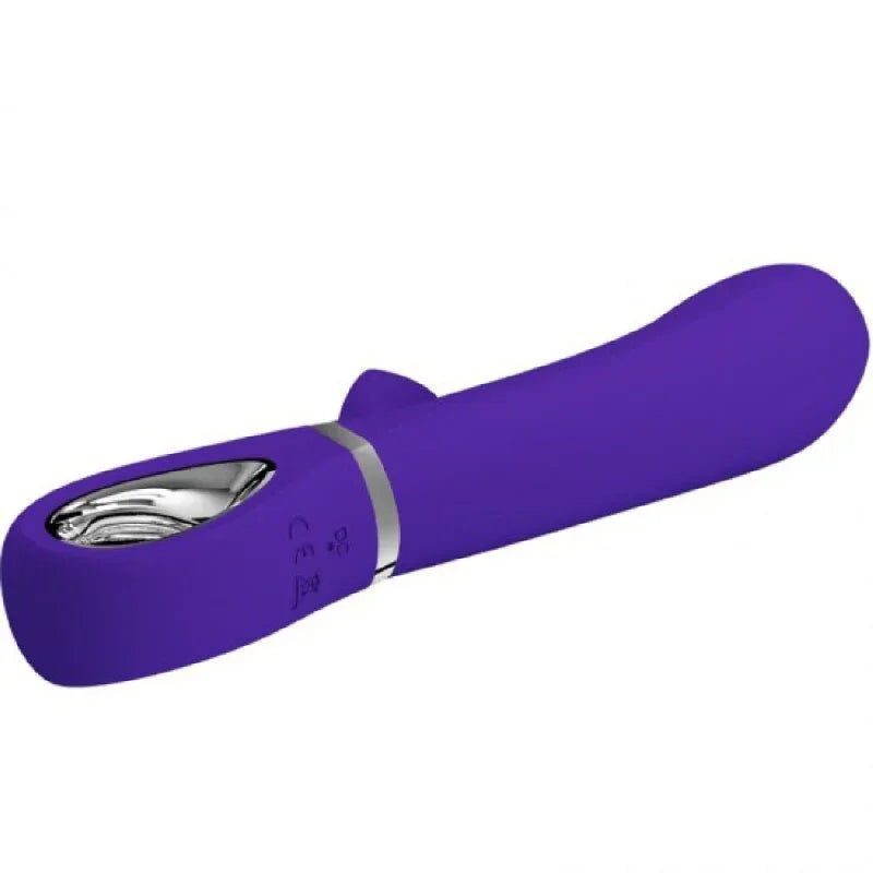 Thomas Super Soft Silicone Rabbit Vibrator - Purple - MyPleasure