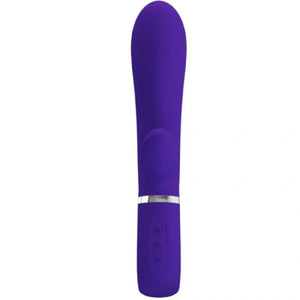 Thomas Super Soft Silicone Rabbit Vibrator - Purple - MyPleasure