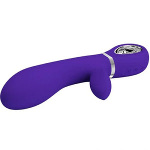 Thomas Super Soft Silicone Rabbit Vibrator - Purple - MyPleasure