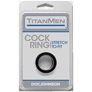 Titanmen Cock Ring - Black - MyPleasure