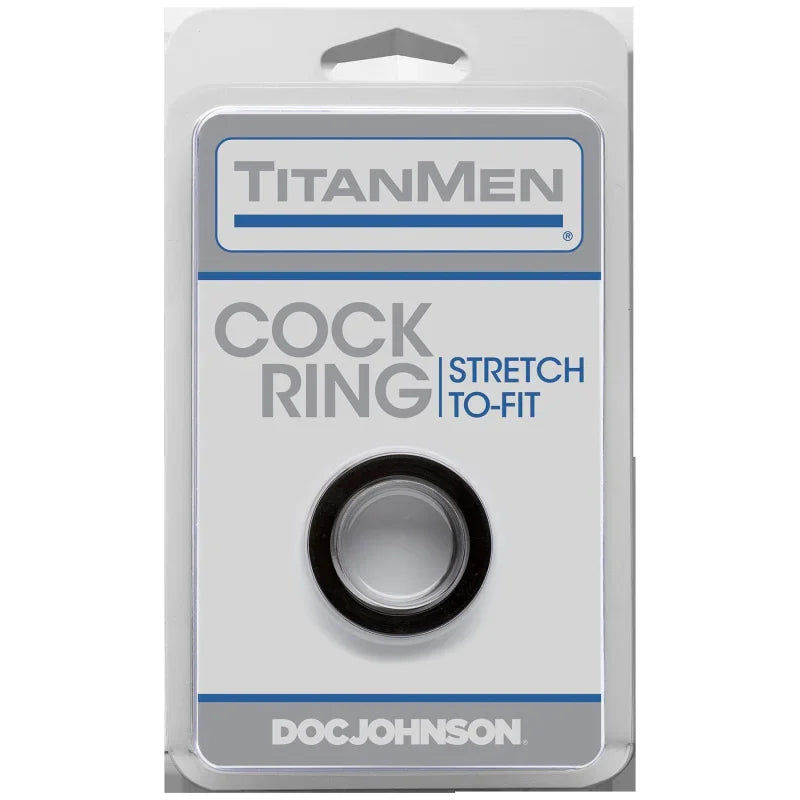 Titanmen Cock Ring - Black - MyPleasure