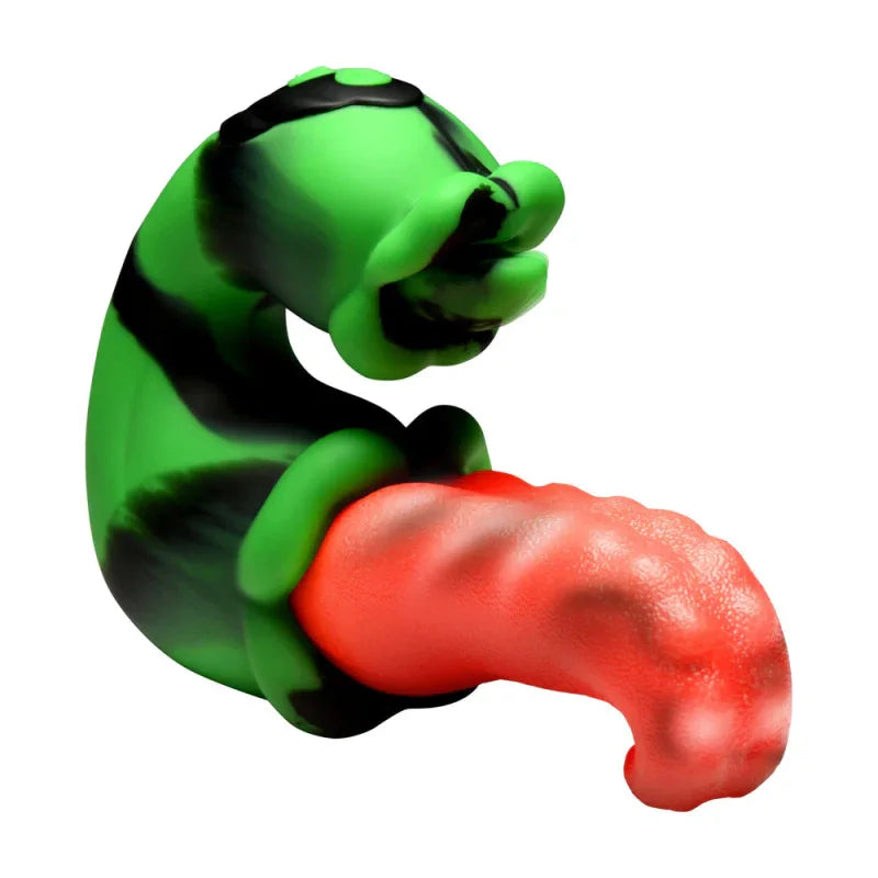 Tongue Lasher Silicone Vibrator - Green - MyPleasure