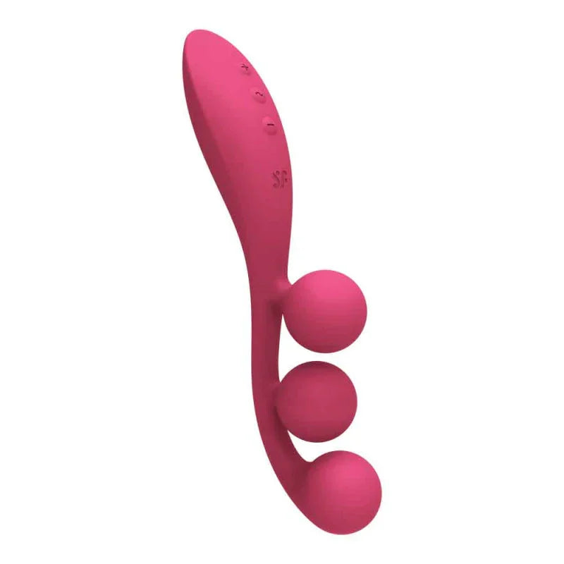 Tri Ball 1 Lay on Vibrator - Red - MyPleasure
