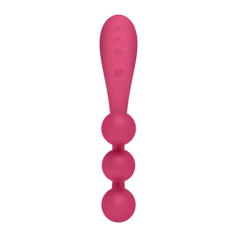 Tri Ball 1 Lay on Vibrator - Red