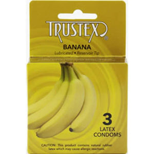 Trustex Flavored Lubricated Condoms - 3 Pack - Banana - MyPleasure