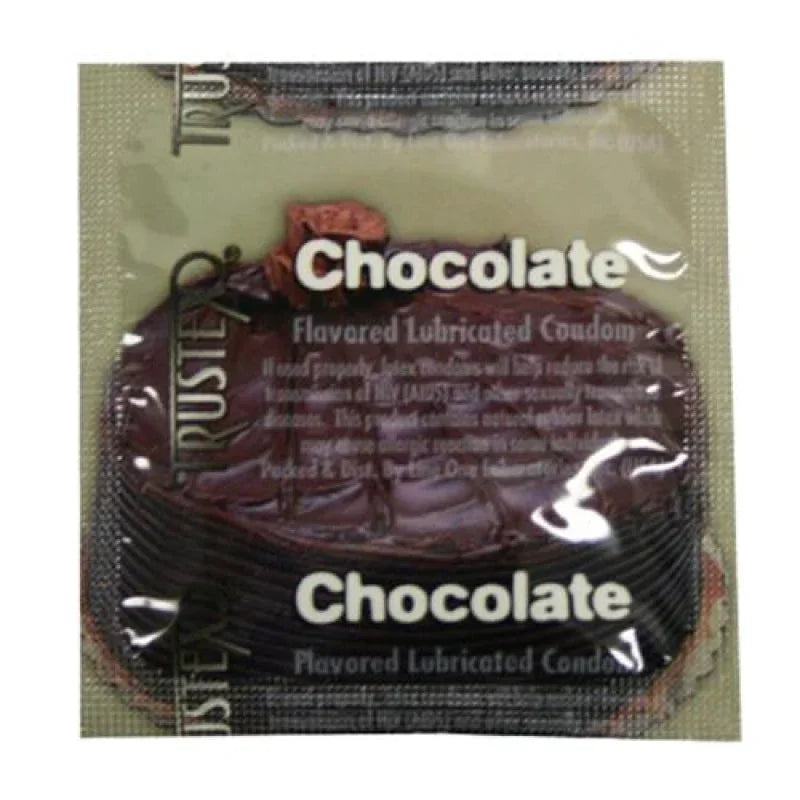 Trustex Flavored Lubricated Condoms - 3 Pack - Chocolate - MyPleasure