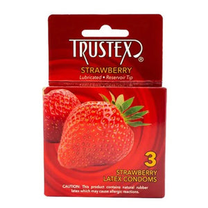 Trustex Flavored Lubricated Condoms - 3 Pack - Strawberry - MyPleasure