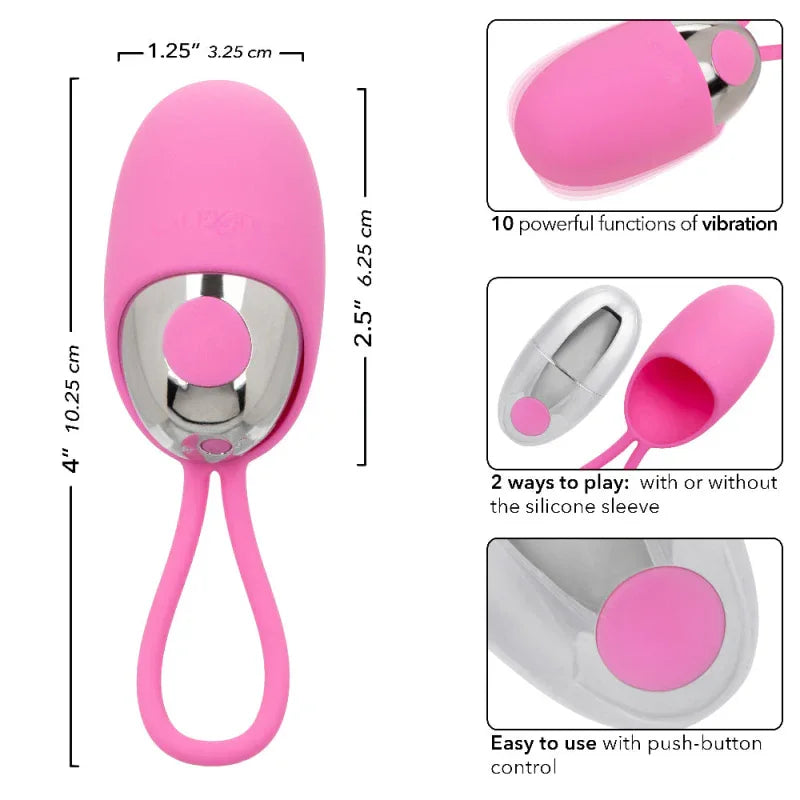 Turbo Buzz Bullet With Removable Silicone Sleeve - Pink - MyPleasure