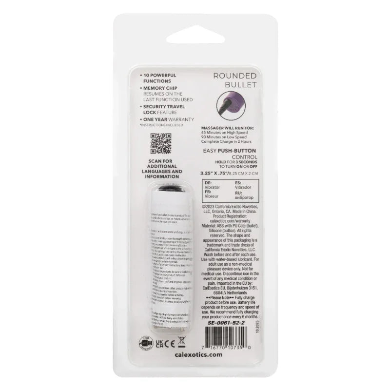 Turbo Buzz Rounded Bullet - Purple - MyPleasure