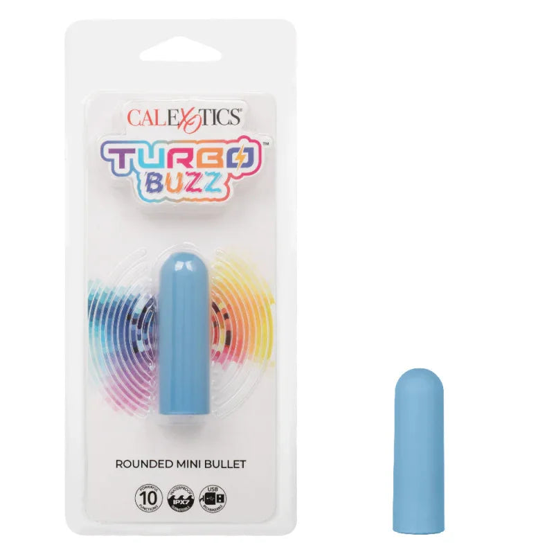 Turbo Buzz Rounded Mini Bullet - Blue - MyPleasure