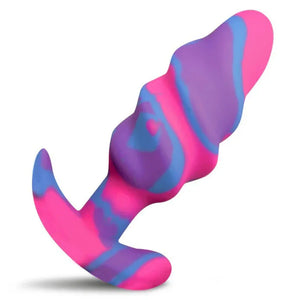 Unicorn Swirl Silicone Butt Plug - Medium - MyPleasure