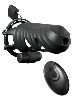Fantasy C-Ringz Remote-Controlled Vibrating Cock Blocker - Black