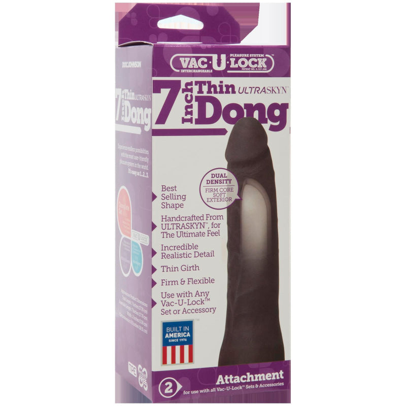 Vac-U- Lock 7-Inch Ur3 Thin Dong - Black