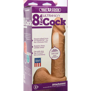 Vac-U-Lock 8-Inch Ultraskyn Cock - Vanilla - MyPleasure