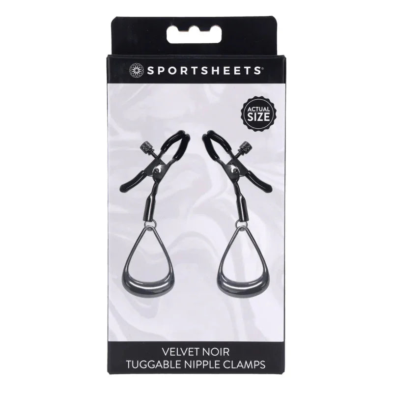 Velvet Noir Tuggable Nipple Clamps - MyPleasure