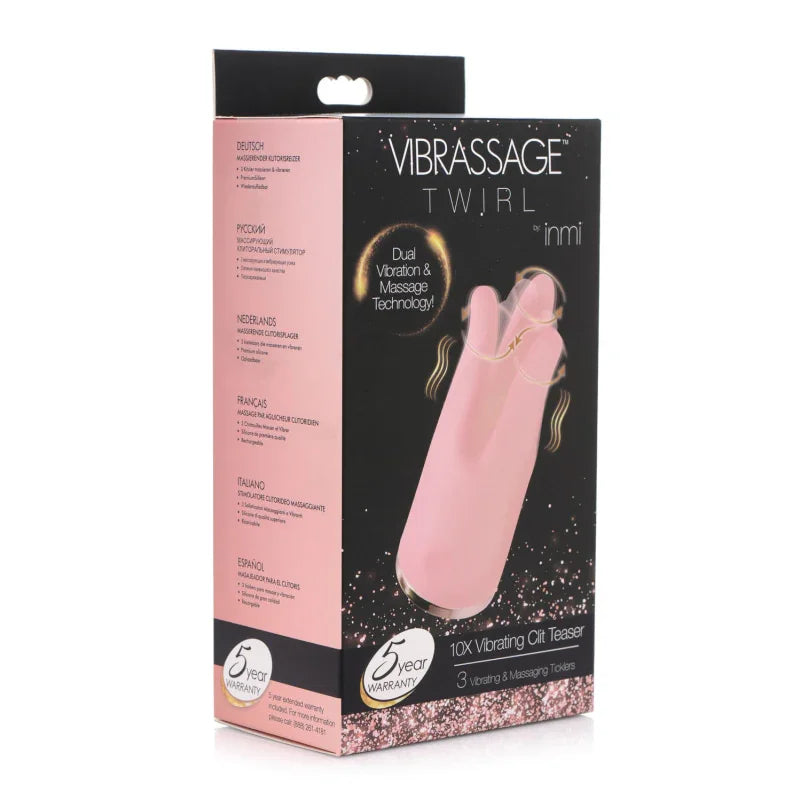 Vibrassage Twirl 10x Vibrating Clit Teaser - Pink - MyPleasure