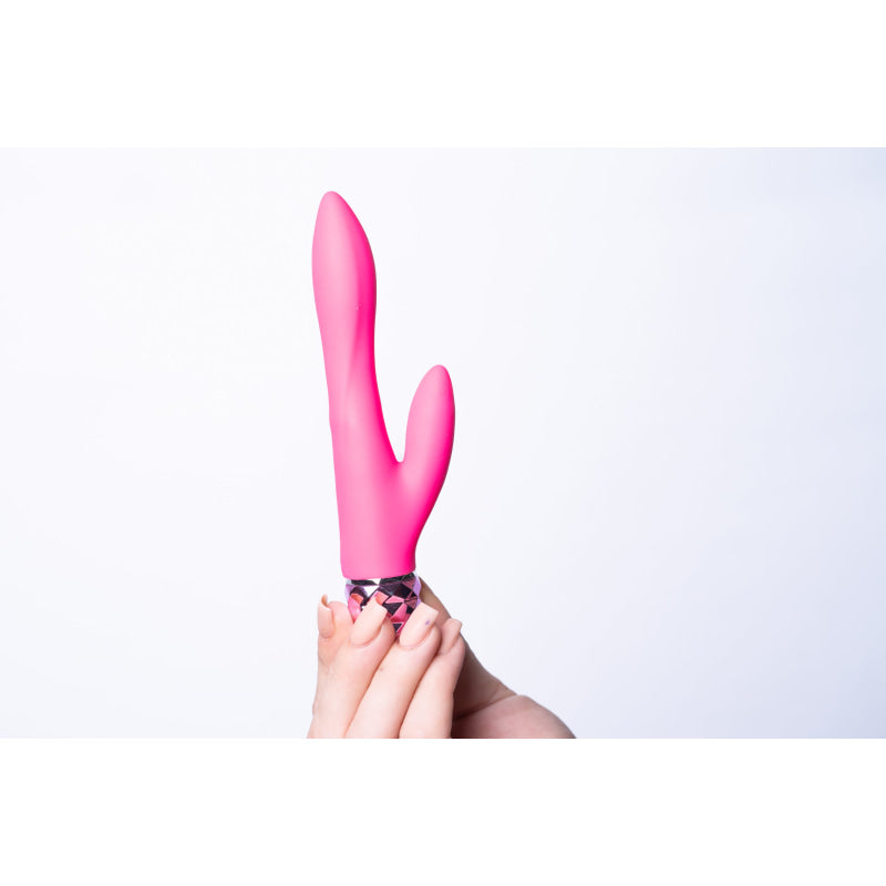 Victoria Crystal Gem Dual Vibrator - Pink