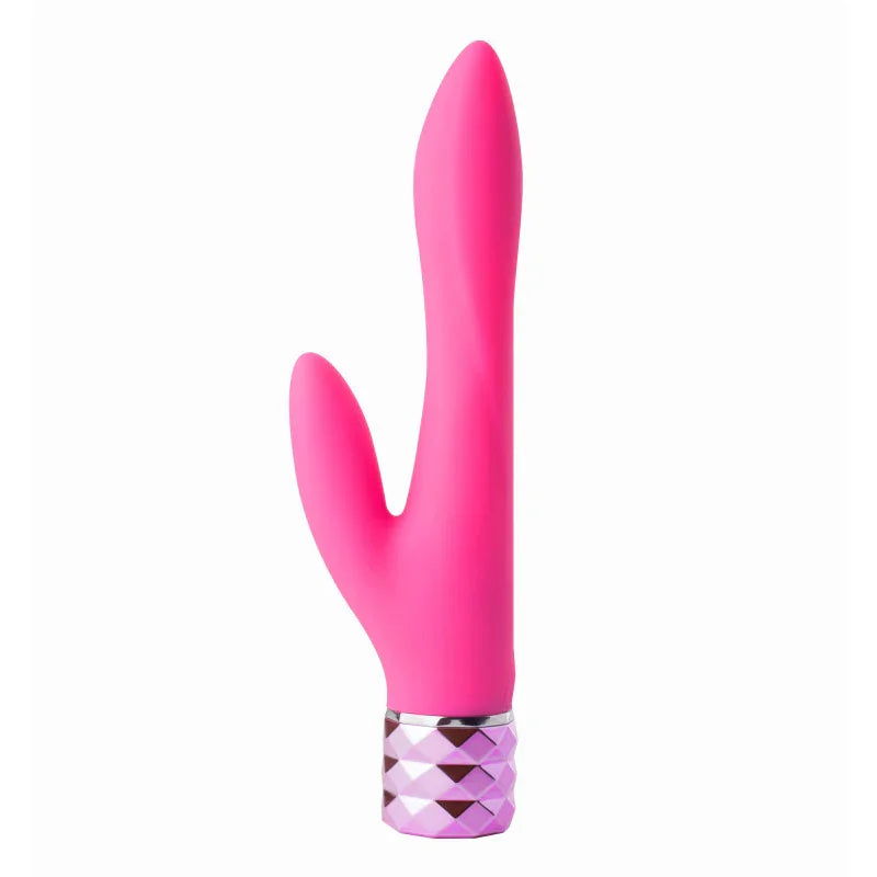 Victoria Crystal Gem Dual Vibrator - Pink - MyPleasure