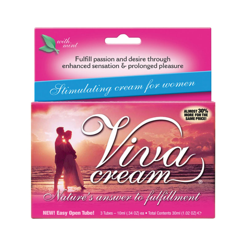 Viva Cream 3 Tubes 7.5ml Each Mint Flavor