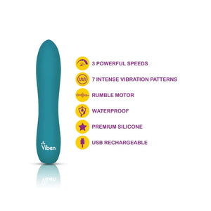 Vivacious - Intense 10-Fuction Bullet - Ocean - MyPleasure