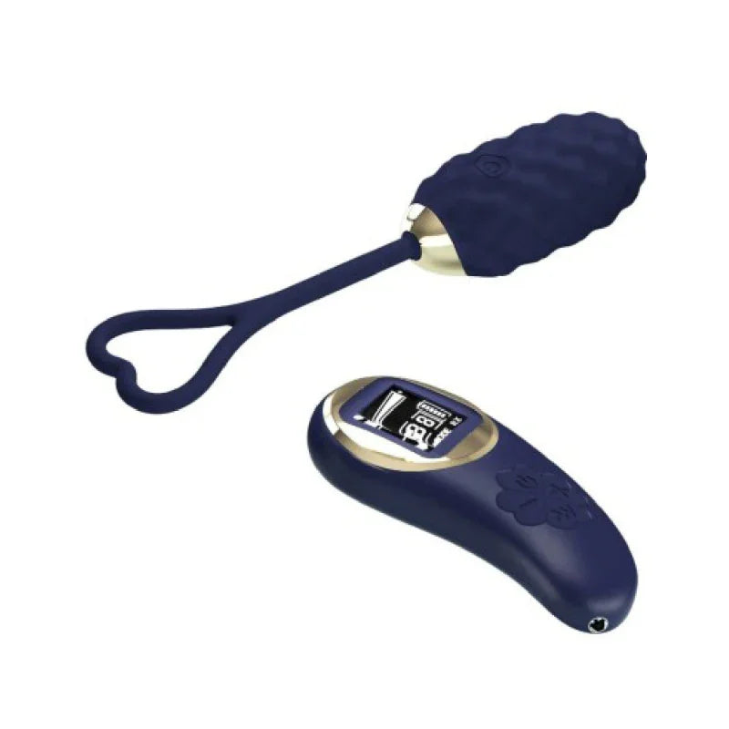 Vivian Remote Control Vibrating Egg - Blue - MyPleasure
