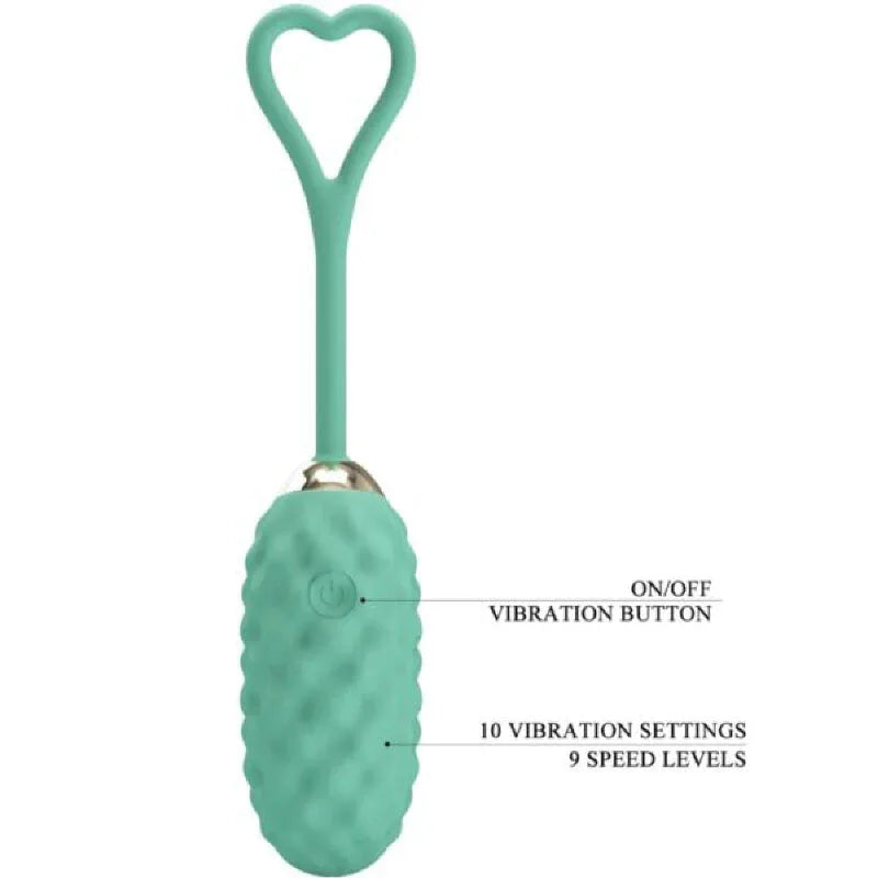 Vivian Remote Control Vibrating Egg - Turquoise - MyPleasure