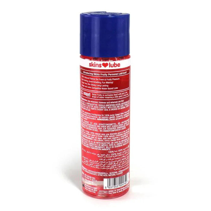 Skins Strawberry Water Based Lubricant 4.4oz