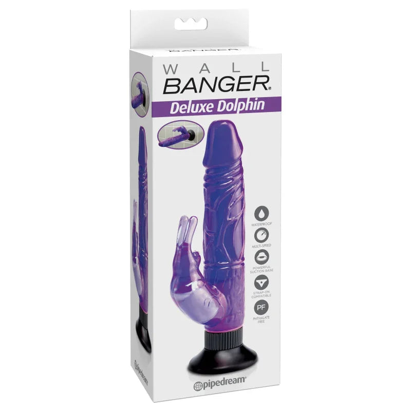 Waterproof Bunny Wall Bangers Deluxe - Purple - MyPleasure