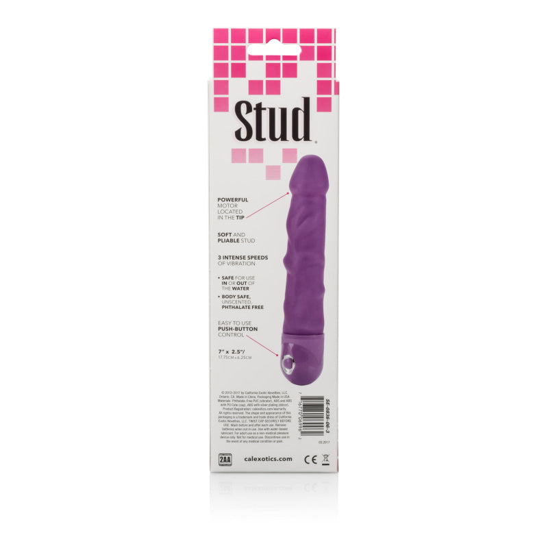 Waterproof Power Stud Rod Dong - Purple