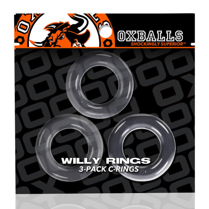 Willy Rings 3-Pack Cockrings - Clear