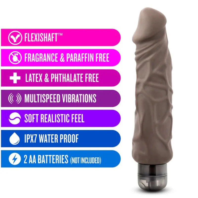 X5 Hard on Vibrating 9 Inch Dildo - Brown - MyPleasure