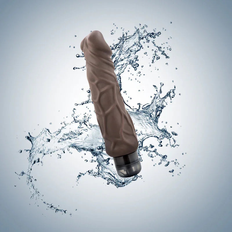 X5 Hard on Vibrating 9 Inch Dildo - Brown - MyPleasure