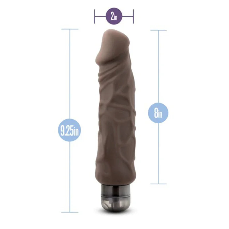 X5 Hard on Vibrating 9 Inch Dildo - Brown - MyPleasure