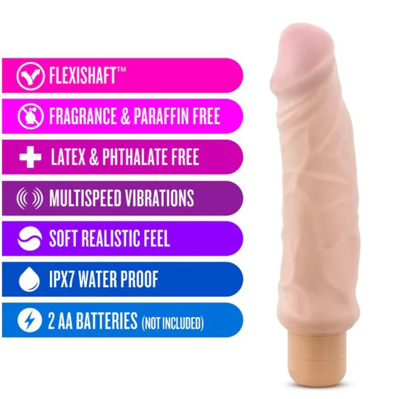 X5 Hard on Vibrating 9 Inch Dildo - Natural - MyPleasure