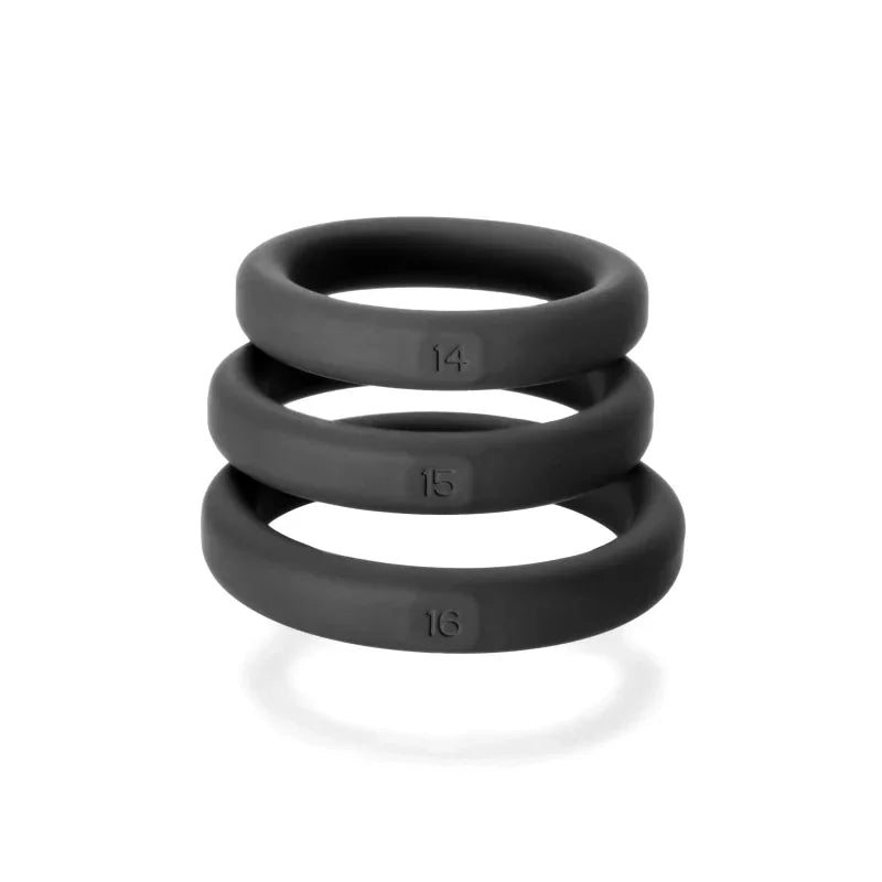Xact- Fit 3 Premium Silicone Rings - #14, #15, #16 - MyPleasure