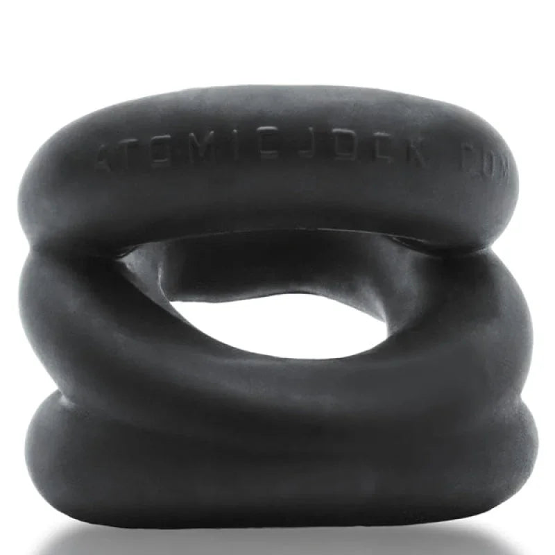 Z-Balls Zig-Zag Cockring Ballstretcher - Black - MyPleasure