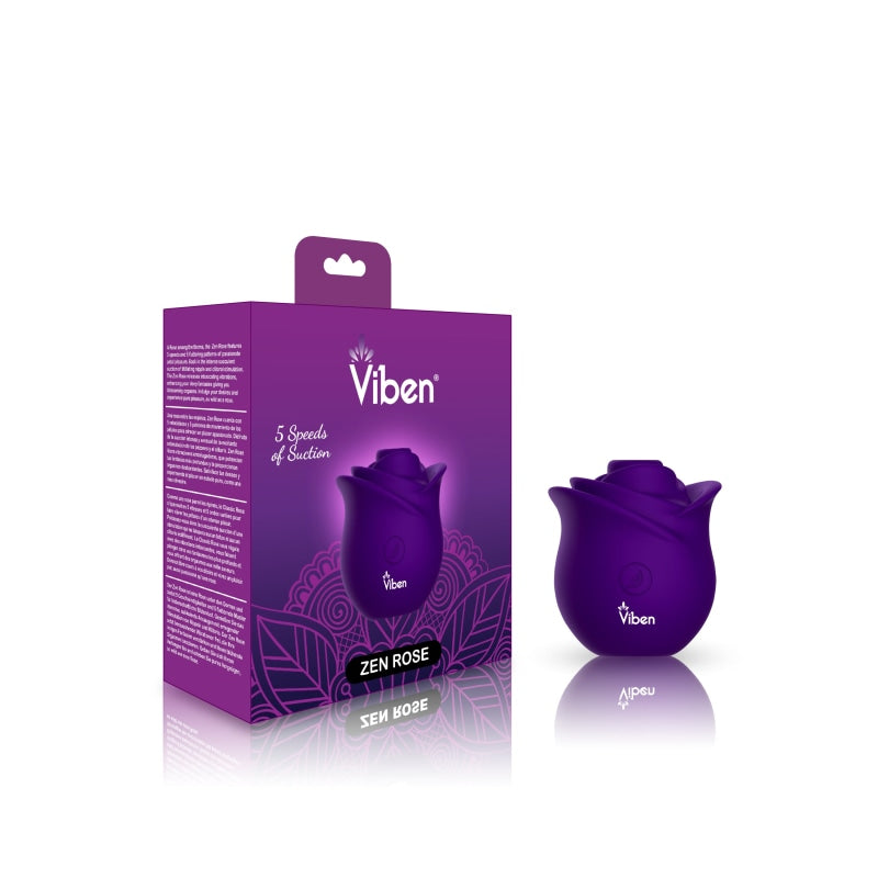 Zen Rose - Violet - Handheld Rose Clitoral and Nipple Stimulator - Clit Stimulators