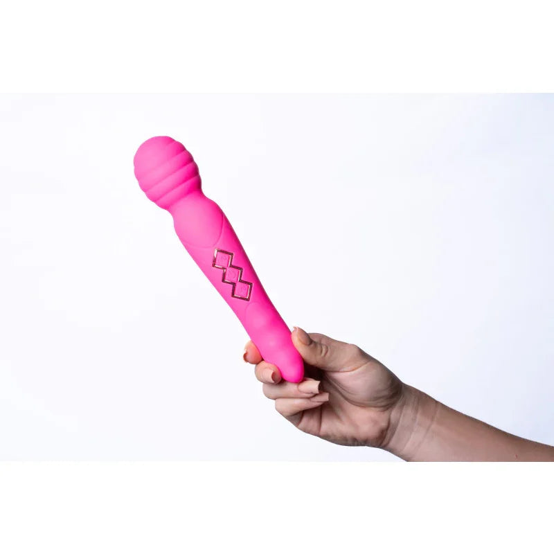 Zoe Twisty Dual Vibrating Pleasure Wand - Pink - MyPleasure