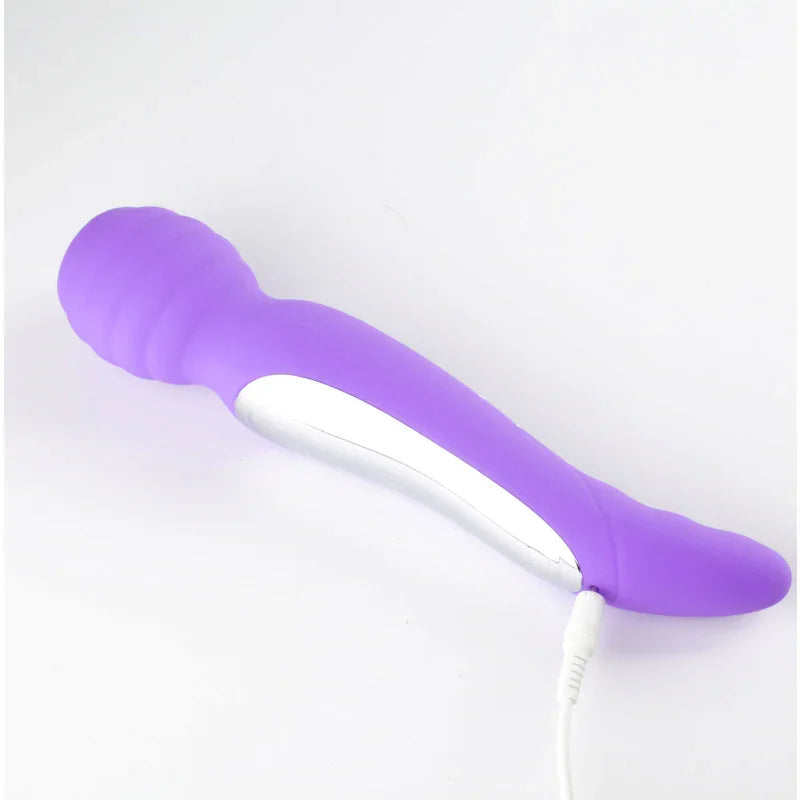 Zoe Twisty Dual Vibrating Pleasure Wand - Purple - MyPleasure