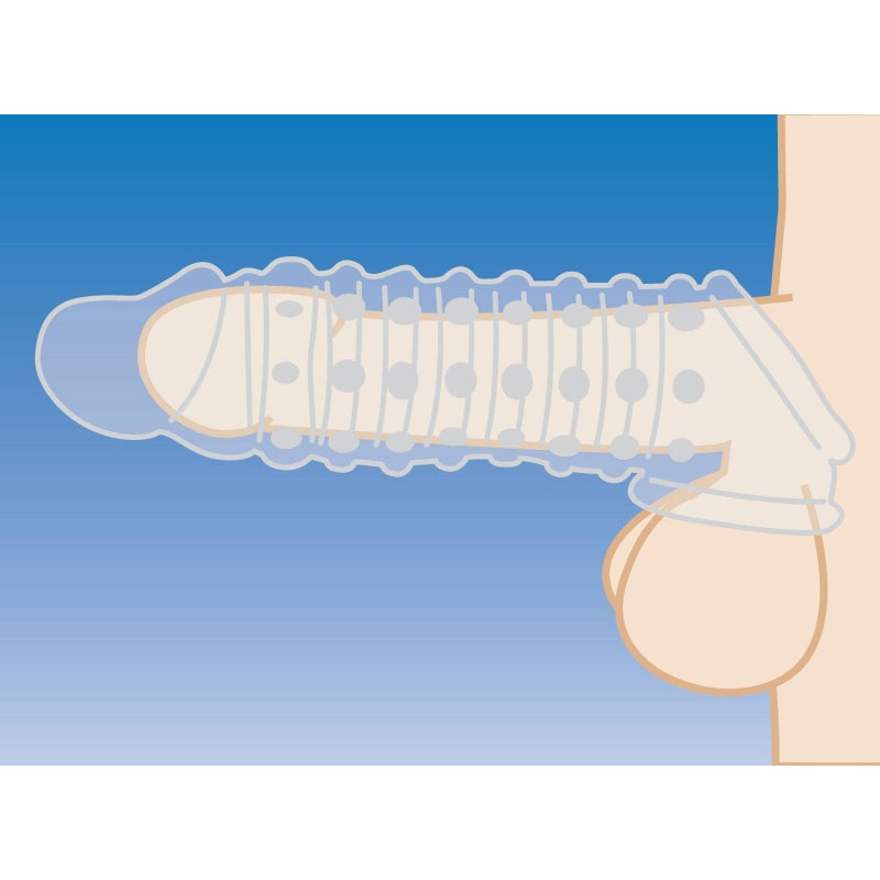 1.5 Inch Penis Enhancer Sleeve - Clear - Penis Extension & Sleeves